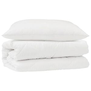 vidaXL Sada prikr&yacute;vok s vank&uacute;&scaron;om 2 pcs Biela Mikrovl&aacute;kno