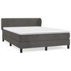 vidaXL Posteľn&yacute; r&aacute;m boxspring s matracom tmavosiv&yacute; 160x200 cm zamat