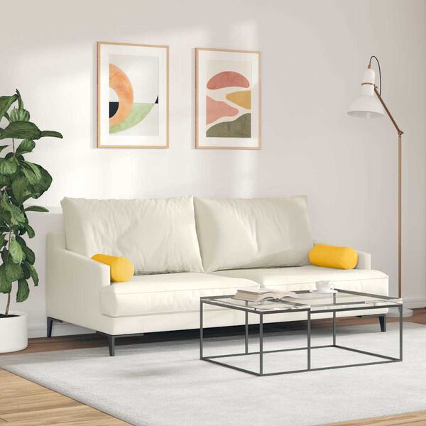 vidaXL Podložkov&eacute; vank&uacute;&scaron;e 2 pcs Svetložlt&aacute; &Oslash; 15 x 40 cm