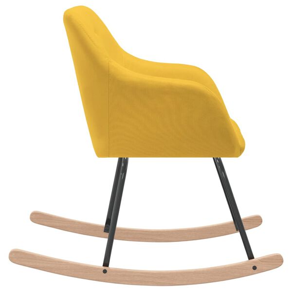 vidaXL Hojdacie kreslo žlt&eacute; l&aacute;tkov&eacute;