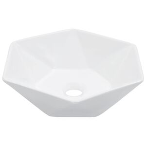 vidaXL Um&yacute;vadlo biele 41x36,5x12 cm keramick&eacute; biele