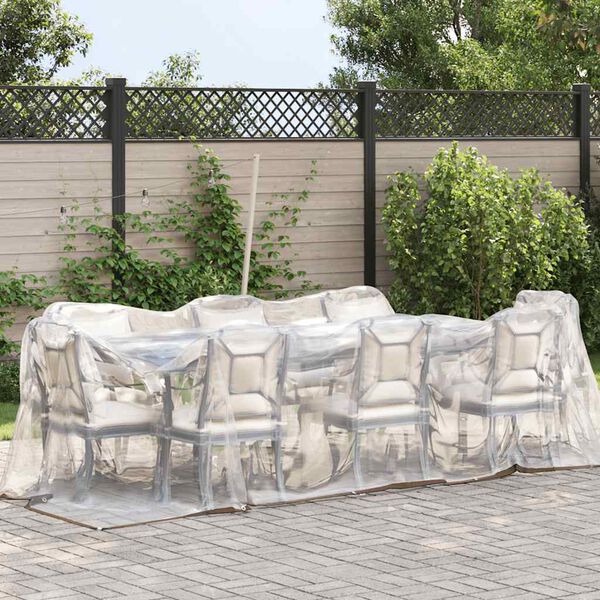 VidaXL Priehľadn&aacute; plachta s okami 2x6 m Polyetyl&eacute;n