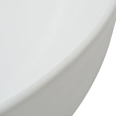 vidaXL Keramické umývadlo, biele, 50.5x41x12 cm