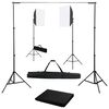 vidaXL Sada do foto&scaron;t&uacute;dia so softbox svetlami a pozad&iacute;m