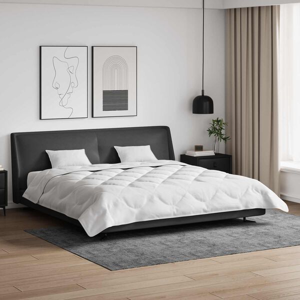 vidaXL Papl&oacute;n s vank&uacute;&scaron;om 3 pcs Biela Mikrovl&aacute;kno