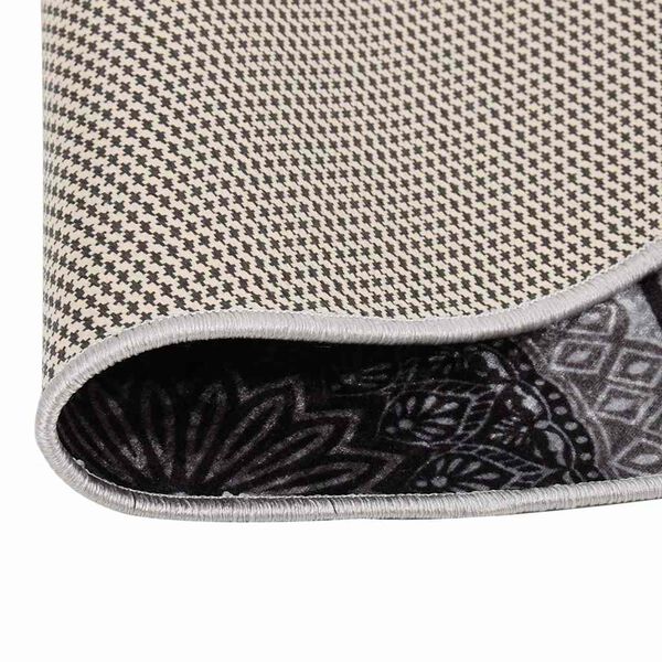 vidaXL Prateľný koberec φ120 cm viacfarebný protišmykový