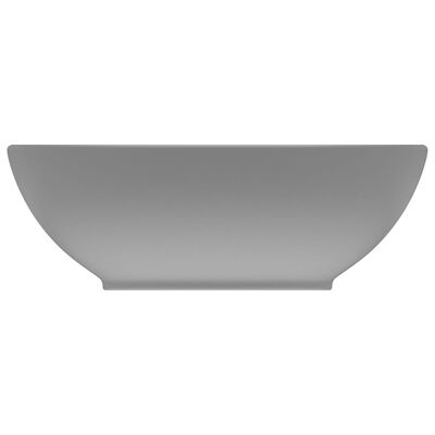 vidaXL Luxusné oválne umývadlo matné svetlo sivé 40x33 cm keramické
