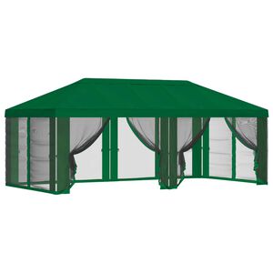 vidaXL Kryt alt&aacute;nku s bočn&yacute;mi stenami Zelen&aacute; 600,5 x 300,5 cm