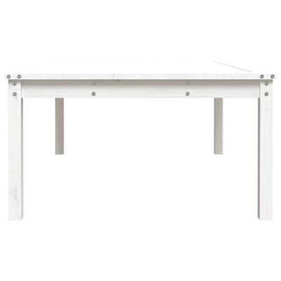 vidaXL Záhradný stolík biely 121x82,5x45 cm borovicový masív