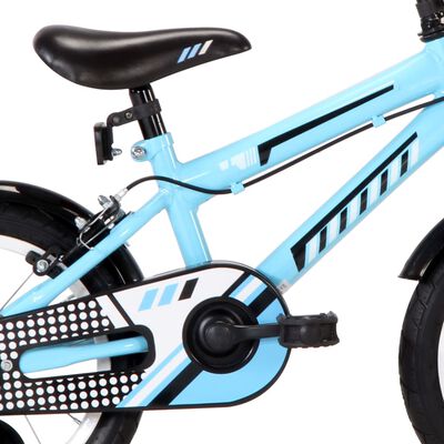 vidaXL Detský bicykel 14 palcový čierny a modrý