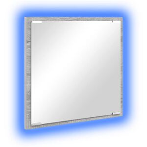 vidaXL Zrkadlo do k&uacute;peľne s LED Siv&yacute; Sonoma 40 x 37 x 8.5 cm