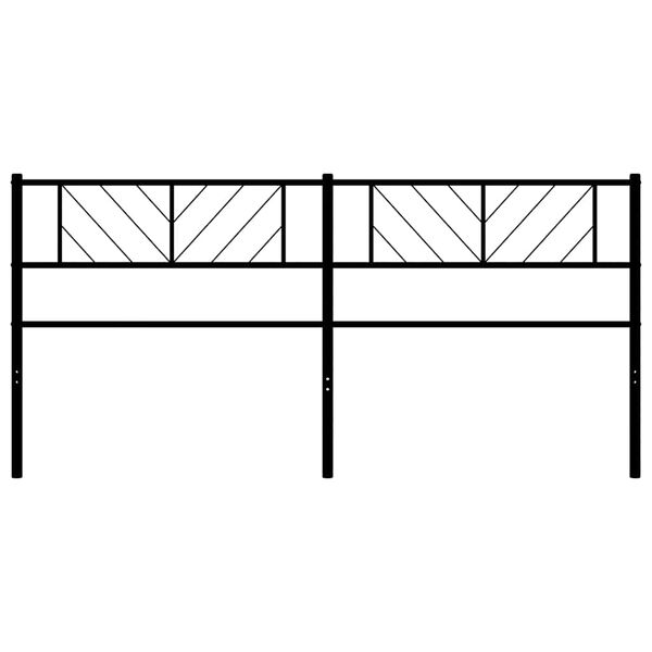 vidaXL Kovov&eacute; n&aacute;hradn&eacute; čelo postele čierne 193 cm