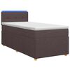 vidaXL Posteľ boxspring s matracom Tmavohned&aacute; 80 x 200 cm L&aacute;tka