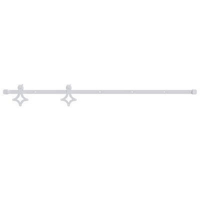 vidaXL Kovanie na posuvné dvere 183 cm, oceľ, biele