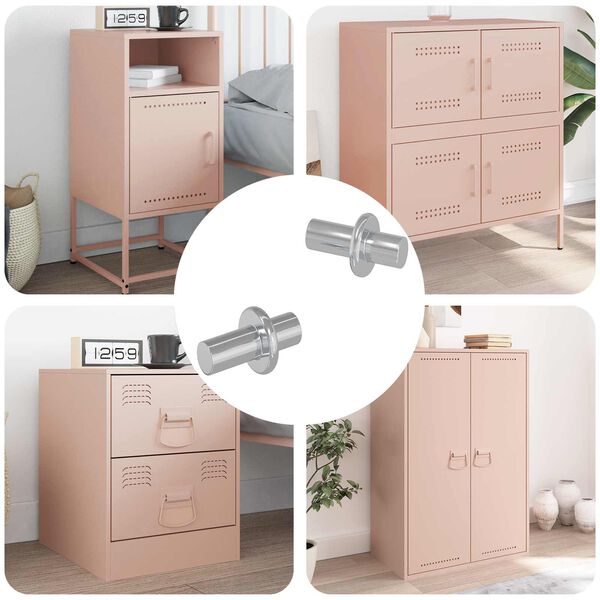 vidaXL Policov&aacute; klin 2 pcs Strieborn&aacute; 8,6 x 8,6 x 14,6 mm Oceľ