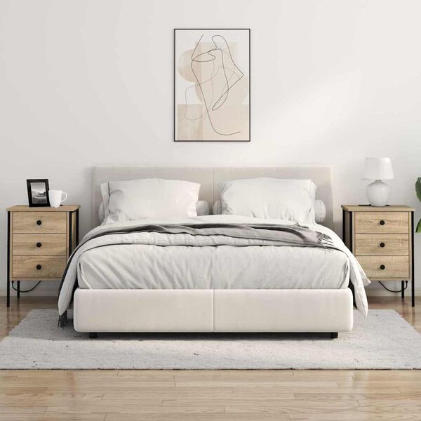 vidaXL Nočn&yacute; stol&iacute;k Sonoma dub 42 x 41 x 61 cm Kompozitn&eacute; drevo