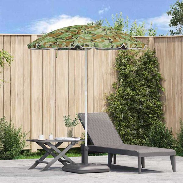 vidaXL Plážový slnečník Zelená 206 x 206 x 212 cm Polyester a kov