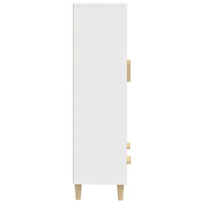 vidaXL Vysoká skrinka biela 70x31x115 cm spracované drevo