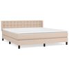 vidaXL Boxspring posteľ s matracom kapuč&iacute;nov&aacute; 160x200 cm umel&aacute; koža