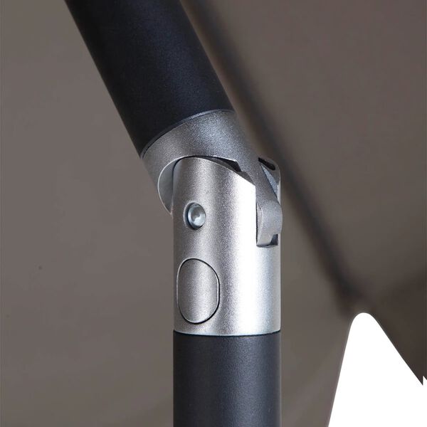 Madison Záhradný slnečník Flores Luxe 300 cm, okrúhly, sivohnedý