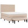 vidaXL Boxspring posteľ s matracom kapučínová 140x200 cm umelá koža