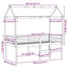 vidaXL Vysok&aacute; posteľ so strechou biela 90x190 cm borovicov&yacute; mas&iacute;v