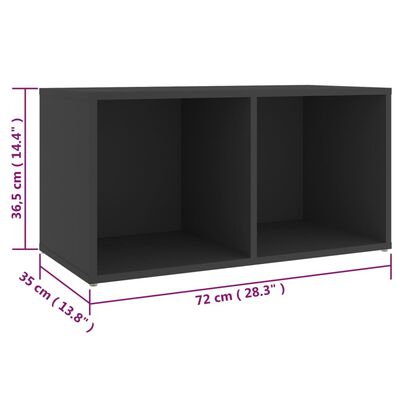 vidaXL TV skrinky 2 ks sivé 72x35x36,5 cm drevotrieska