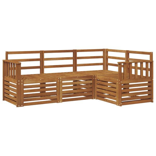 vidaXL S&uacute;pravy pohoviek 4 pcs Pr&iacute;rodn&aacute; Pevn&eacute; ak&aacute;ciov&eacute; drevo