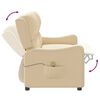 vidaXL 2-miestne sklápacie masážne kreslo, krémové, látka