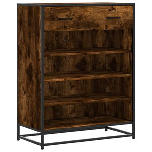 vidaXL Skrinka na top&aacute;nky, tmav&yacute; dub 75x38x97,5cm kompozitn&eacute; drevo+kov