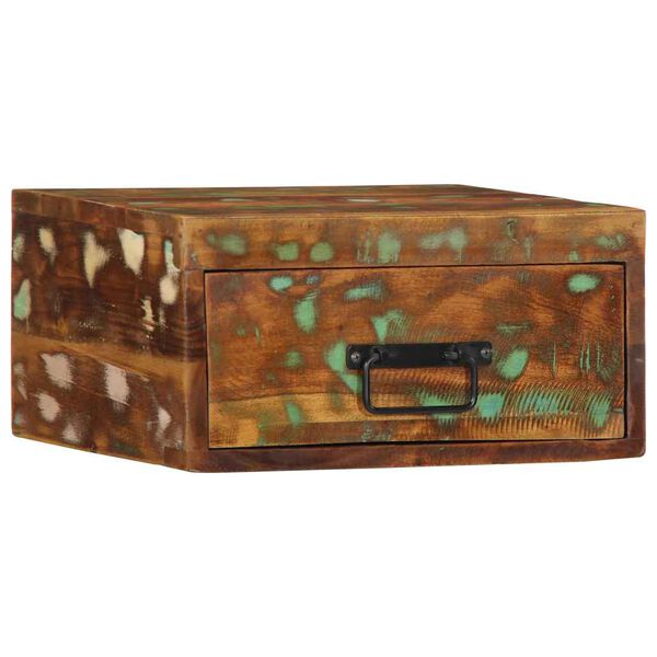 vidaXL Nástenné nočné stolíky 2 ks masívne recyklované drevo