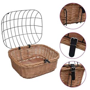 vidaXL Predn&yacute; k&ocirc;&scaron; na bicykel s poťahom 50x45x35 cm pr&iacute;rodn&aacute; vŕba