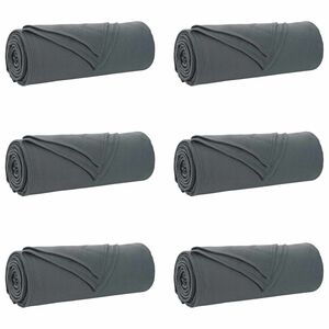 vidaXL Prikr&yacute;vky na hodenie 6 ks Tmavosiv&aacute; 280 x 210 cm 4.88 kg Fl&iacute;s