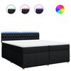 vidaXL Boxspring posteľ s matracom čierna 200x200 cm l&aacute;tka