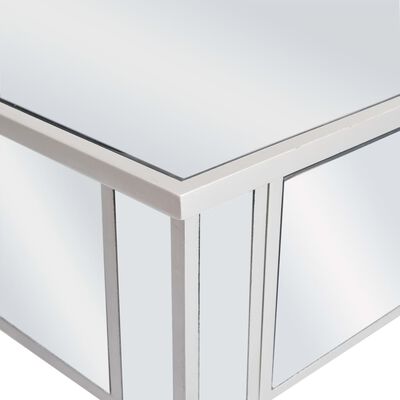 vidaXL Zrkadlový konzolový stolík, MDF a sklo 106,5x38 x76,5 cm