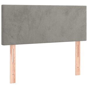 vidaXL Čelo postele bledosiv&eacute; 80x5x78/88 cm zamat