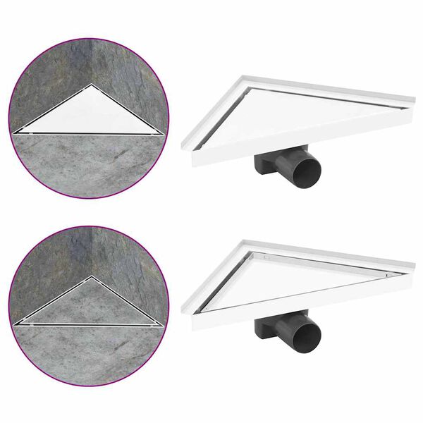 vidaXL Sprchov&yacute; odtok s krytom 2 v 1 25x25 cm nehrdzavej&uacute;ca oceľ