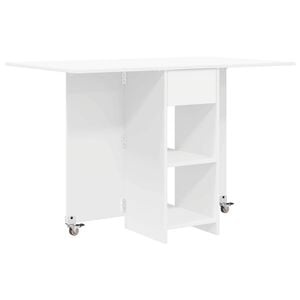 vidaXL Jed&aacute;lensk&yacute; st&ocirc;l 115 x 70 x 75 cm Kompozitn&eacute; drevo Biela