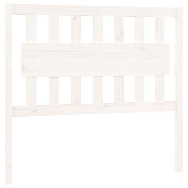vidaXL Čelo postele biele 105,5x4x100 cm masívna borovica