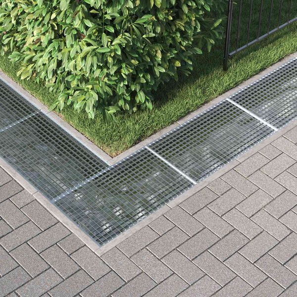 vidaXL Odtokov&aacute; mriežka Strieborn&aacute; 80 x 50 x 2 cm