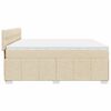 vidaXL Boxspring posteľ s matracom kr&eacute;mov&aacute; 200x200 cm l&aacute;tka