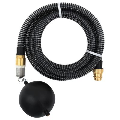 vidaXL Odsávacia hadica s mosadznými spojkami, čierna 1,1" 10 m, PVC