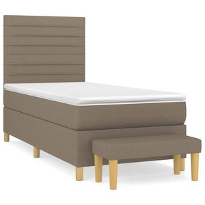 vidaXL Posteľn&yacute; r&aacute;m boxsping s matracom sivohned&yacute; 80x200 cm l&aacute;tka