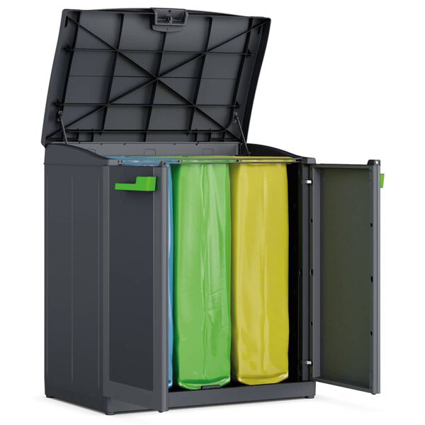 Keter Recyklačný kôš Moby Compact Recycling System grafitovo-šedý 100 cm