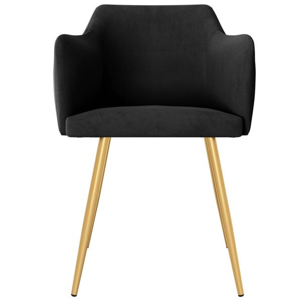 vidaXL Otočné jedálenské stoličky 2 ks čierne zamatové