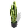 vidaXL Umelá rastlina, sansevieria s kvetináčom 65 cm, zelená