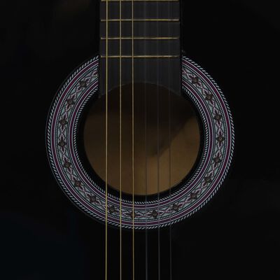 vidaXL Klasická gitara pre začiatočníkov s taškou čierna 3/4 36"