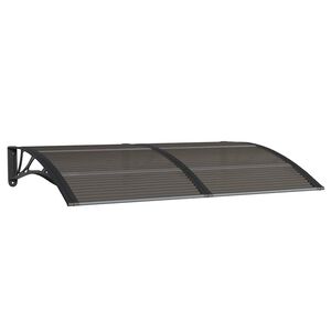 vidaXL Vchodov&aacute; strie&scaron;ka čierna 150x100 cm polykarbon&aacute;t