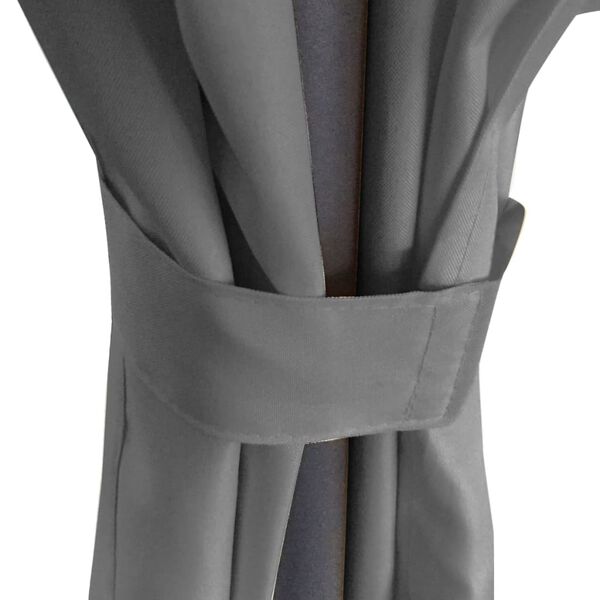 vidaXL Okrúhly altánok so závesmi 3,5x2,7 m antracitový