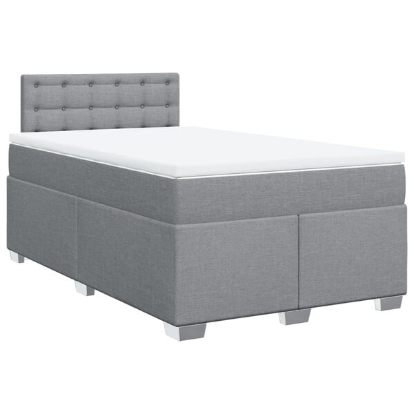 vidaXL Boxspring posteľ s matracom bledosiv&aacute; 120x190 cm l&aacute;tka
